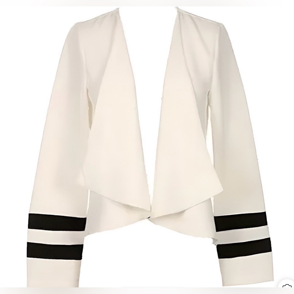 Cream Colored Blazer with Black Accents NWOT